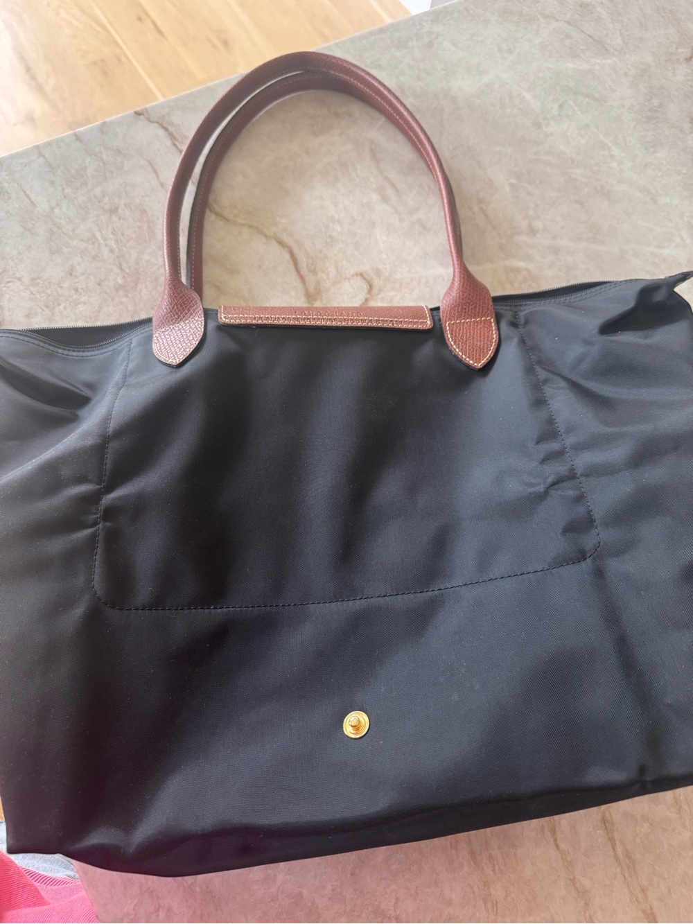 Longchamp Le Pliage Large Black Nylon Tote NEW w/ Tags + Organizer - Picture 4 of 13